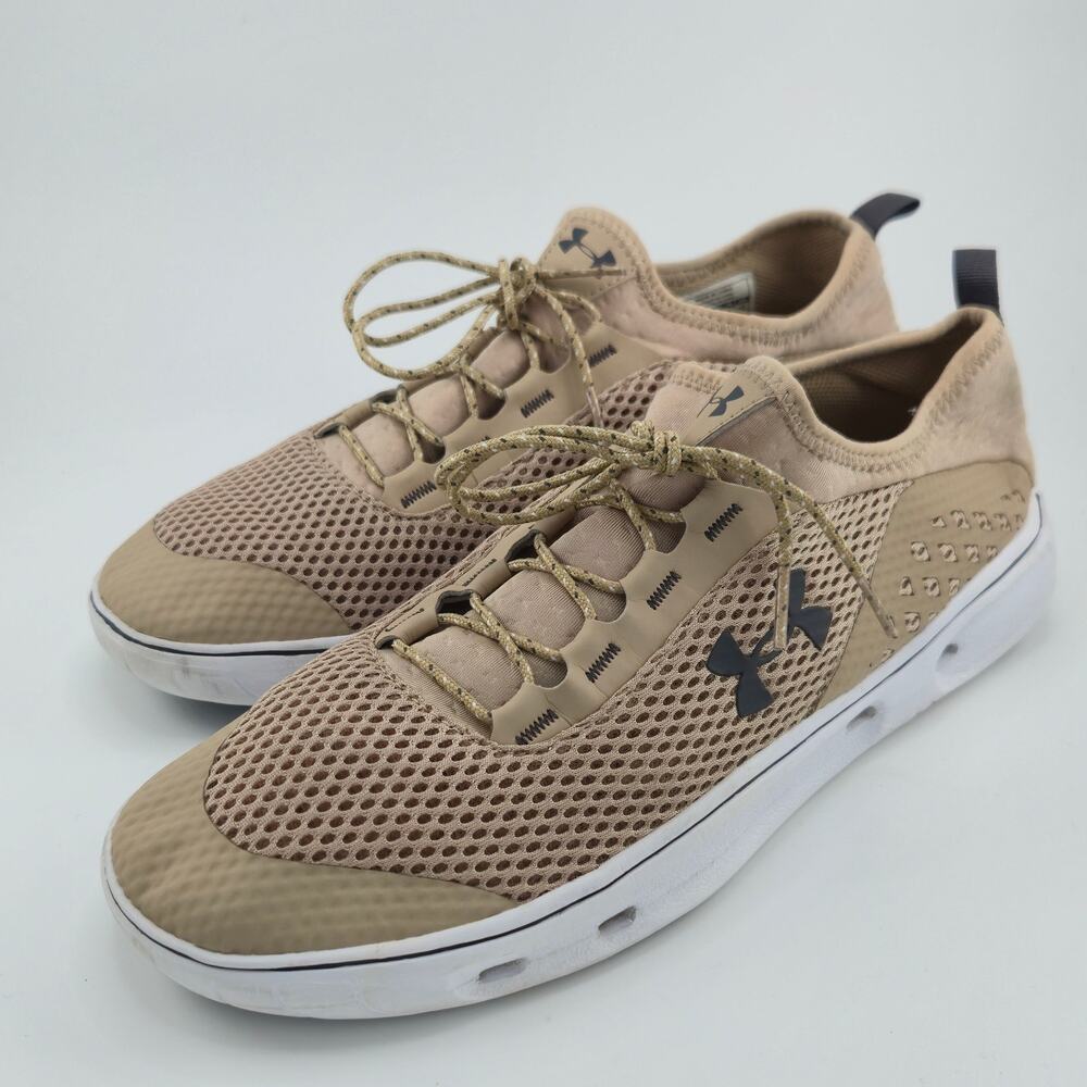 Under Armour Kilchis Men's Size 10 1268873-290 Desert Sand White Fishing Shoes